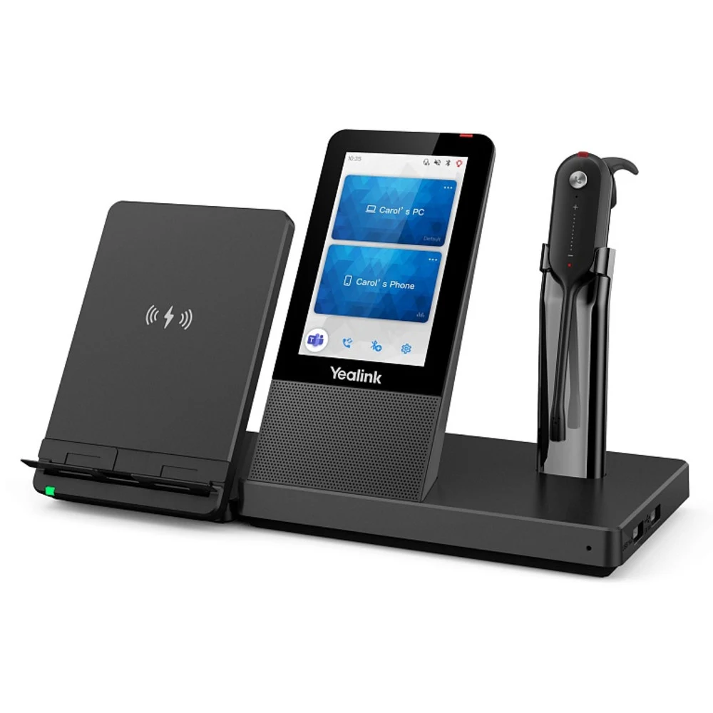 Гарнитура YEALINK WH67 UC, Беспроводная, HD звук, 120м DECT, Шумоподав, Дисплей 4'', USB-хаб, Bluetooth, шт