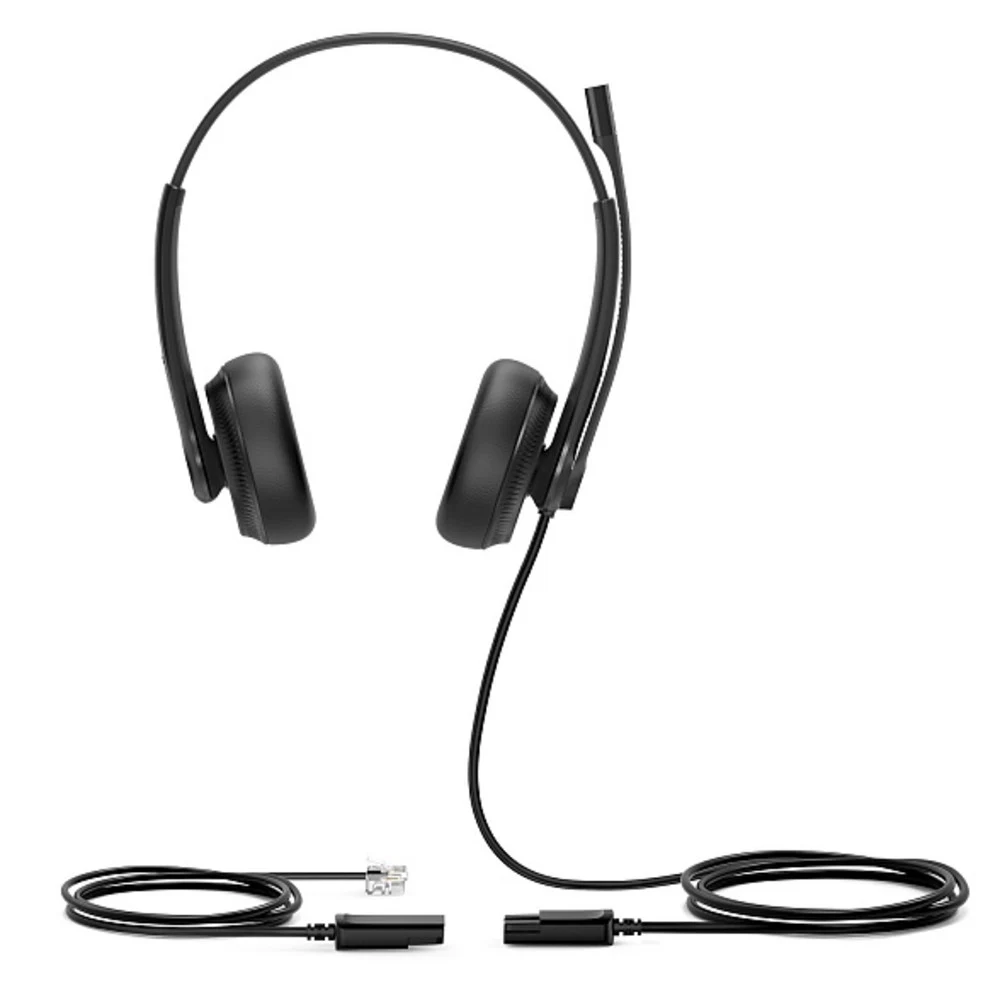 Головная гарнитура Yealink YHS34 Dual Дуо, Проводная, HD звук, QD, RJ9 (YHS34 Dual)