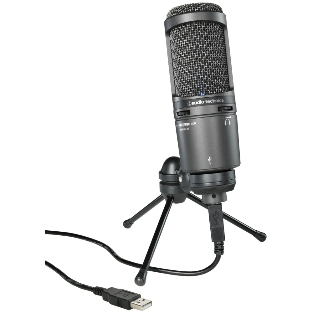 Microphone Audio-Technica AT2020USB+, 20-20000Hz, USB power, 3.1m cable, tripod