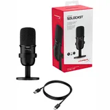 Микрофон, HyperX, 4P5P8AA, HMIS1X-XX-BK/G, SoloCast, конденсаторный, 48кГц/16 бит, 20Гц-20кГц, -6дБ, USB, 429.9 гр, черный