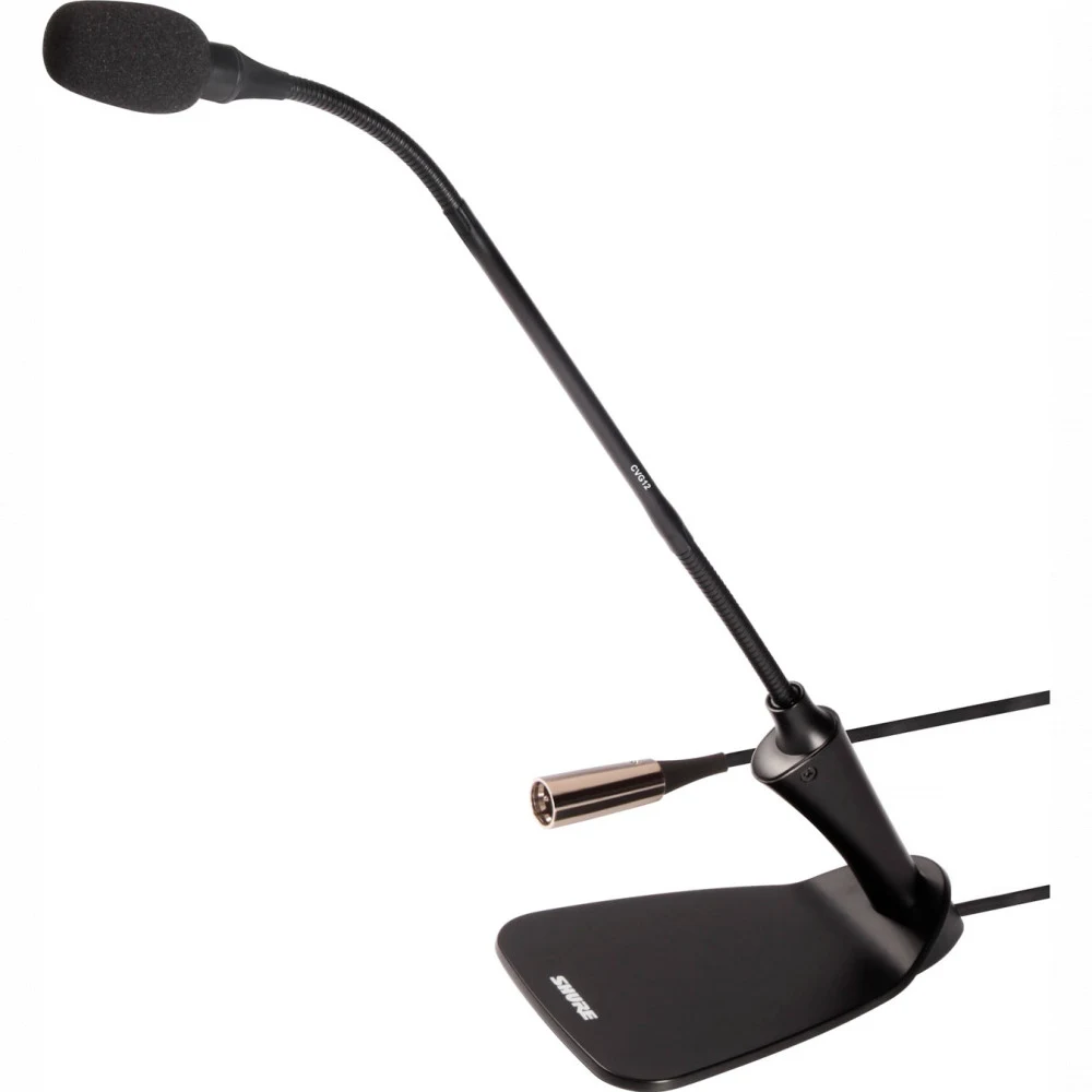 Конденсаторный кардиоидный микрофон на гусиной шее Shure CVG12D-B/C. Shure CVG12 - Серия микрофонов на гусиной шее с настольной базой, встроенным предусилителем и светодиодной индикацией для использ