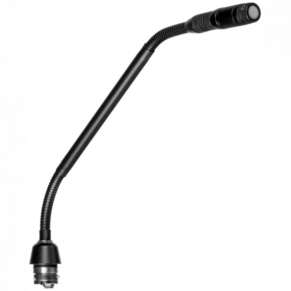 Конденсаторный микрофон SHURE [MX410LPDF/C] две гибкие секции, 6-контактный разъём, длина 25,4 см, двухцветный индикатор у основания, без предусилителя, кардиоида, ветрозащита в комплекте, цвет чёрн