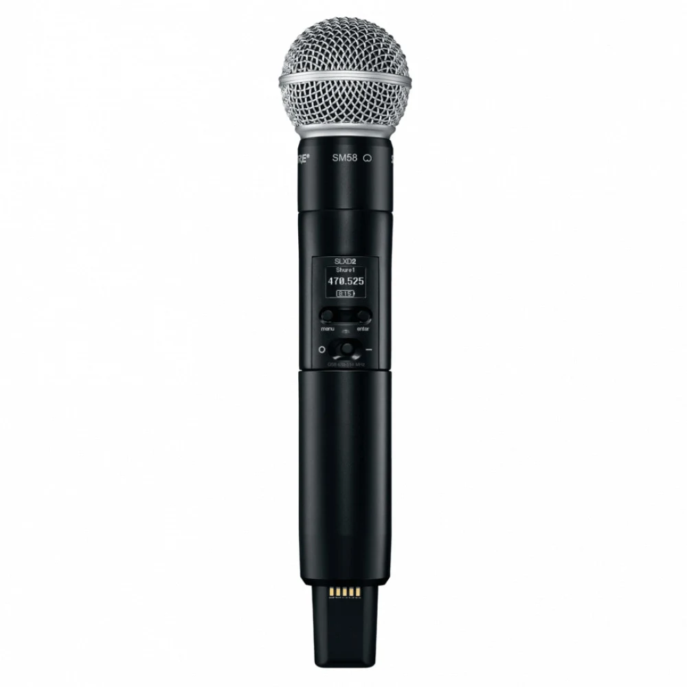 Ручной передатчик SHURE [SLXD2/SM58=-H56] с капсюлем SM58. Частота UHF 518-562 МГц