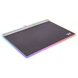 Коврик для компьютерной мыши, Thermaltake, Argent MP1, GMP-MP1-BLKHMC-01, 359x254x10 мм, Резиновая основа, Алюминевая конструкция,Твердая поверхность, RGB, USB, Чёрный-Алюминевый