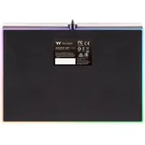 Коврик для компьютерной мыши, Thermaltake, Argent MP1, GMP-MP1-BLKHMC-01, 359x254x10 мм, Резиновая основа, Алюминевая конструкция,Твердая поверхность, RGB, USB, Чёрный-Алюминевый