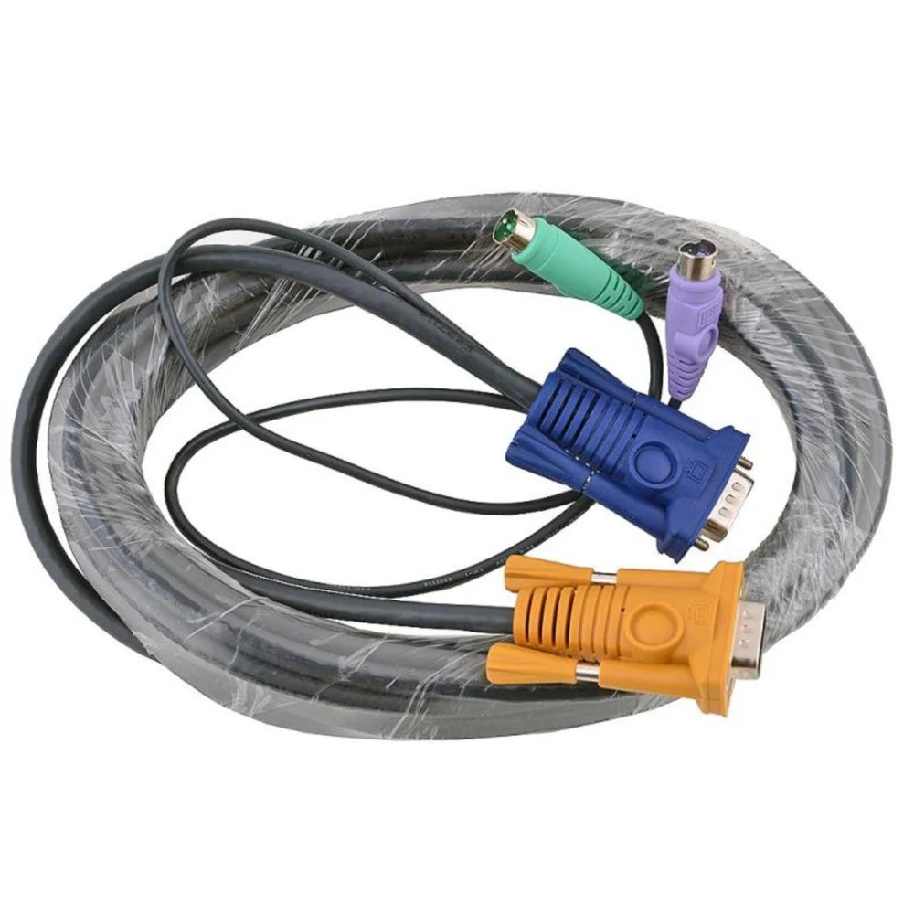 Набор кабелей D-LINK DKVM-IPCB5/10 Кабель для KVM-переключателей DKVM-IP8 длиной 5 м с разъемами PS2 ( 10 шт. в коробке )