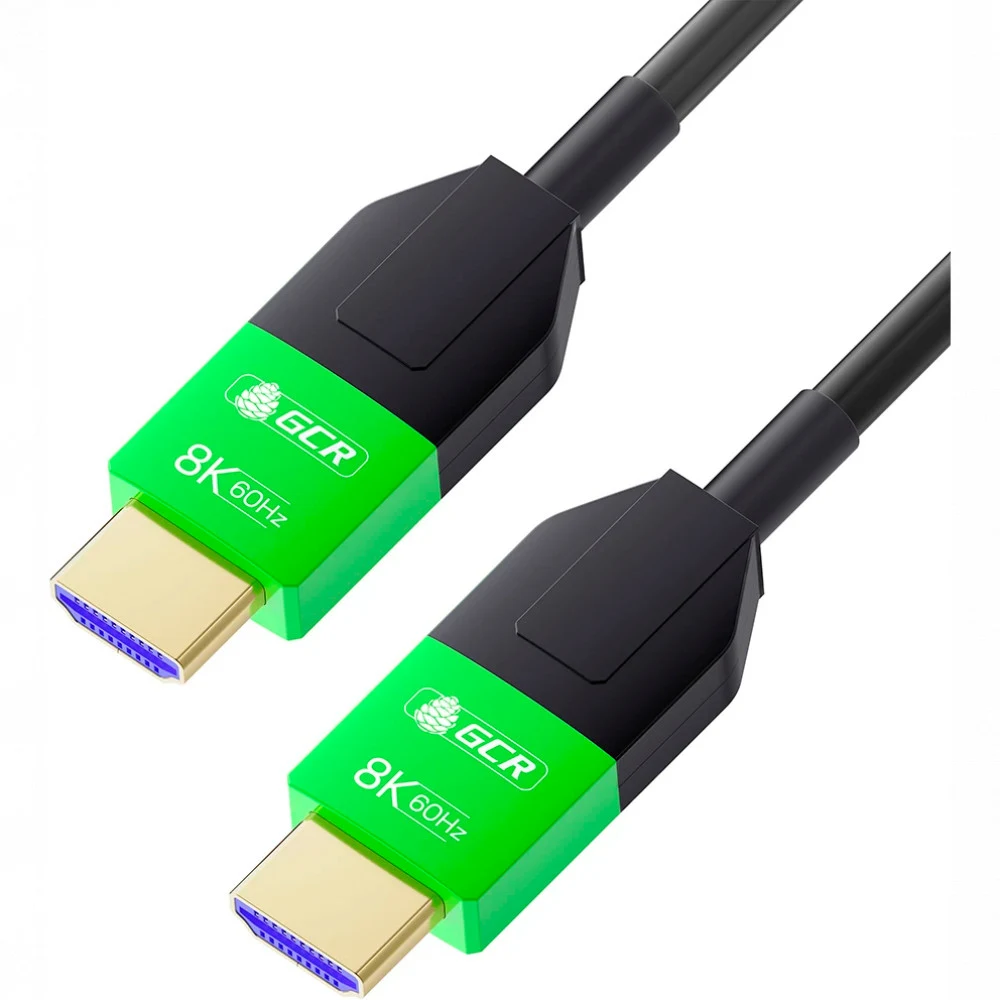 GCR Кабель 20.0m оптический HDMI 2.1 8K 60Hz, 4K 144Hz, высокоскоростной 48.0 Гбит/с, белый