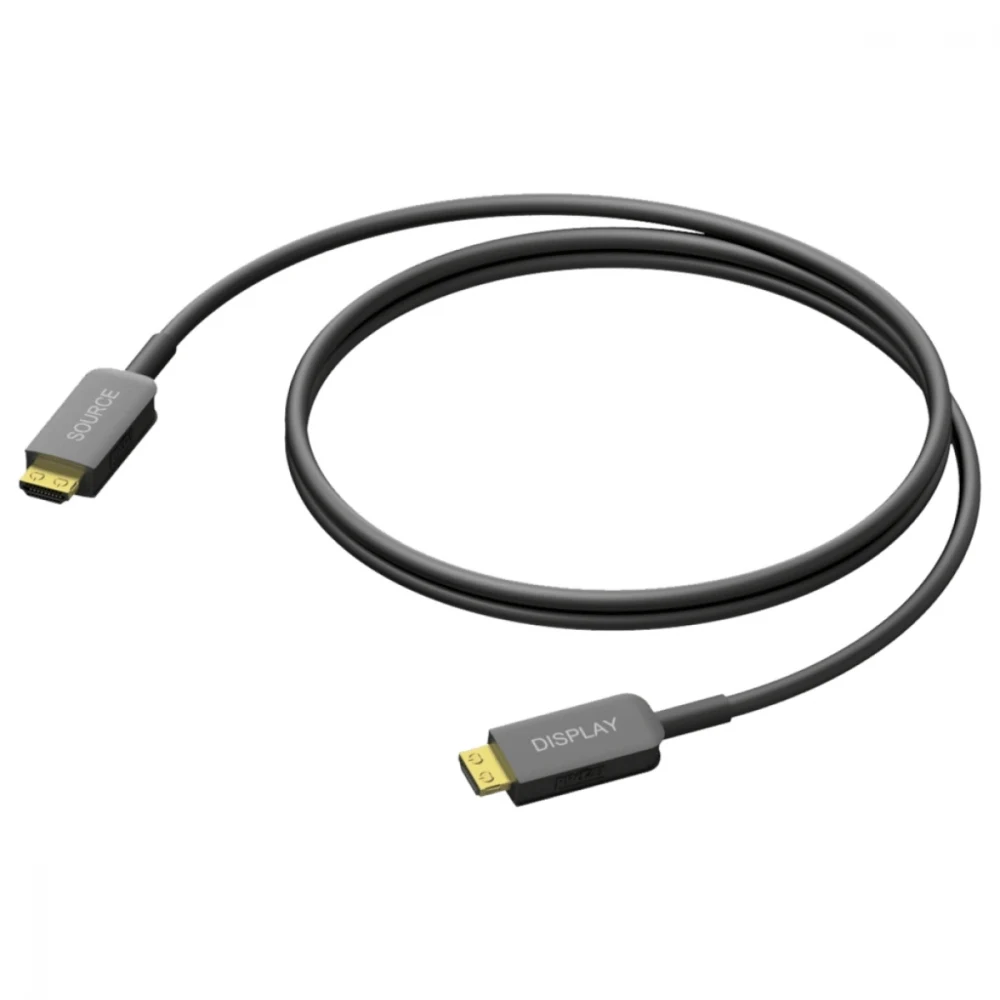 PROCAB Кабель CLV210A/15 Активный оптический кабель HDMI 2.0. Разрешение 4K UHD (3840 x 2160), 4: 4: 4 при 60 Гц с полосой пропускания 18 Гбит/с по технологии волоконно-оптического волокна OM3. Подд