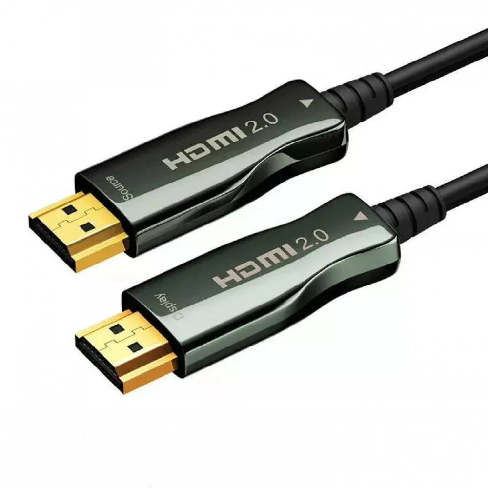 AOC-HM-HM-10M - Кабель HDMI Wize AOC-HM-HM-10M оптический, 10 м, 4K/60HZ 4:4:4, v.2.0, ARC, 19M/19M, HDCP 2.2, Ethernet, черный, коробка