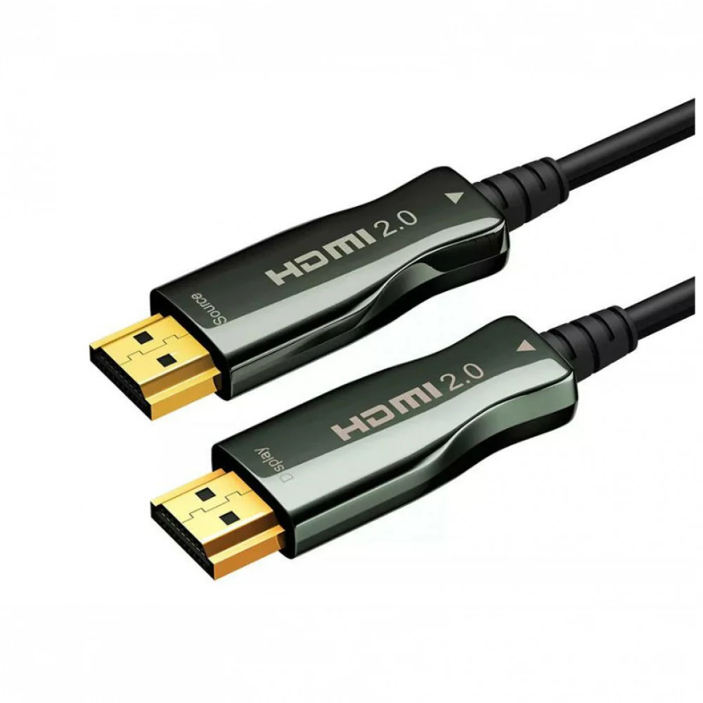 AOC-HM-HM-25M - Кабель HDMI Wize AOC-HM-HM-25M оптический, 25 м, 4K/60HZ 4:4:4, v.2.0, ARC, 19M/19M, HDCP 2.2, Ethernet, черный, коробка
