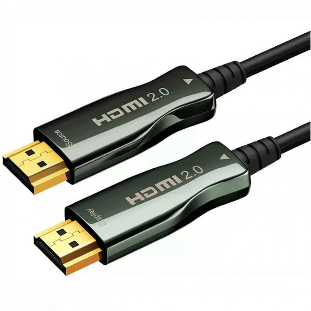 AOC-HM-HM-30M - Кабель HDMI Wize AOC-HM-HM-30M оптический, 30 м, 4K/60HZ 4:4:4, v.2.0, ARC, 19M/19M, HDCP 2.2, Ethernet, черный, коробка