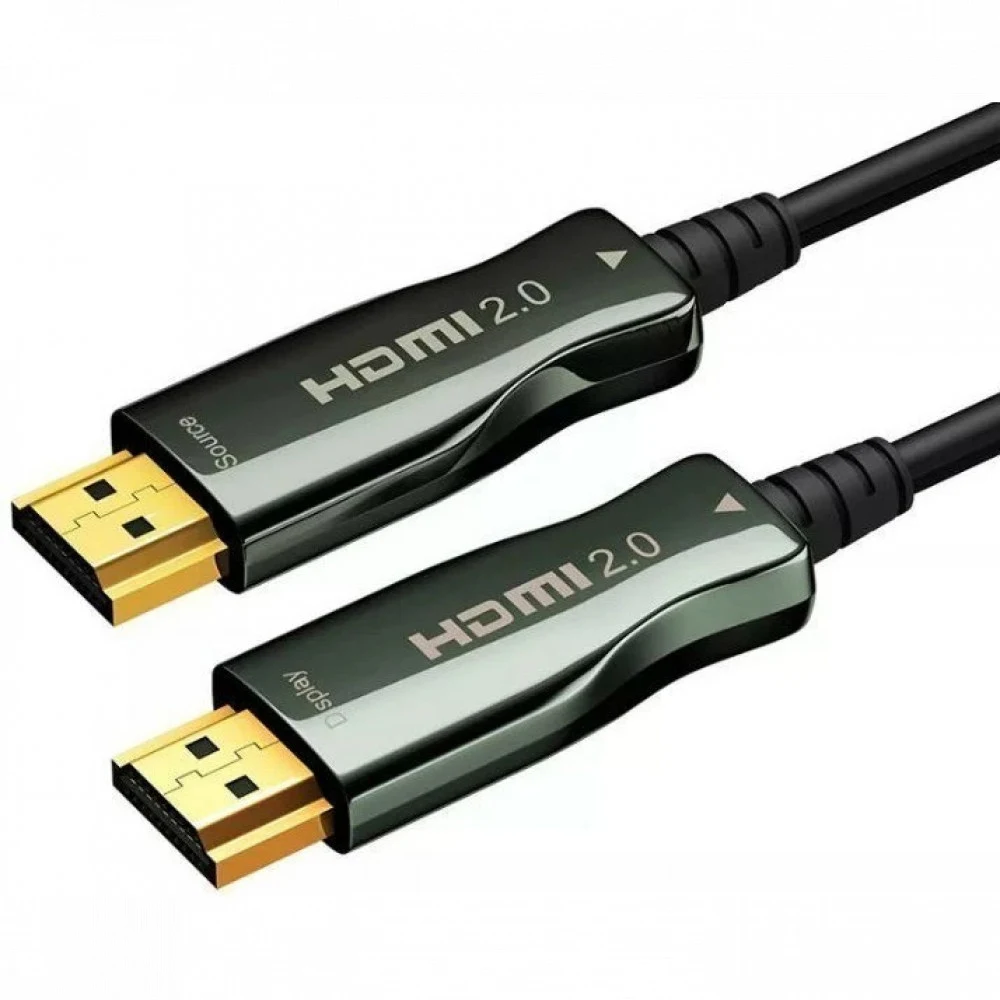 Кабель HDMI Wize [AOC-HM-HM-70M] оптический, малодымный, 70 м, 4K/60HZ, 4:4:4, v.2.0, ARC, 19M/19M, черный, коробка