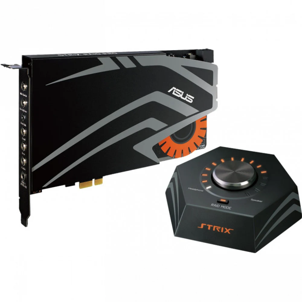 SB ASUS Strix Raid PRO 7.1, 192KHz/24bit, 116dB SNR, PCI Express, Gaming Soundcard