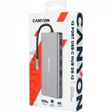 CANYON DS-12, 13 in 1 USB C hub, with 2*HDMI, 3*USB3.0: support max. 5Gbps, 1*USB2.0: support max. 480Mbps, 1*PD: support max 100W PD, 1*VGA,1* Type C data, 1*Glgabit Ethernet, 1*3.5mm audio jack, c