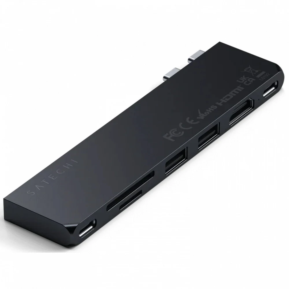 Адаптер Satechi USB-C Pro Hub Slim Adapter. Цвет: черный