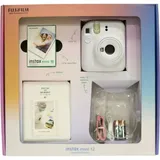 Фотоаппарат моментальной печати FUJIFILM INSTAX MINI 12 BUNDLE СLEAR CASE + L20PK (CLAY WHITE)