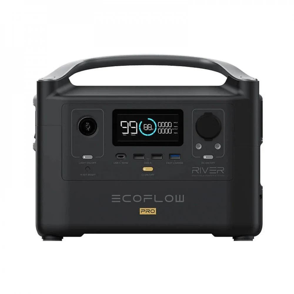 Зарядная станция EcoFlow RIVER Pro EU, 720Wh, 600W(1200W), 230V(50Hz)
