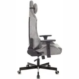 Кресло игровое Knight N1 Fabric серый Light-19 с подголов. крестов. металл