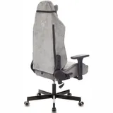 Кресло игровое Knight N1 Fabric серый Light-19 с подголов. крестов. металл