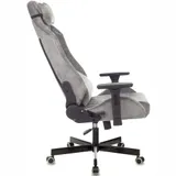 Кресло игровое Knight N1 Fabric серый Light-19 с подголов. крестов. металл