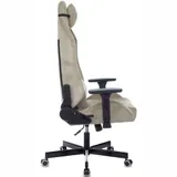 Кресло игровое Knight N1 Fabric бежевый Light-21 с подголов. крестов. металл