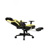 Кресло геймерское 1Stpayer DUKE-FR-BKWHYE, 160 кг, рег. наклона, Black-Yellow