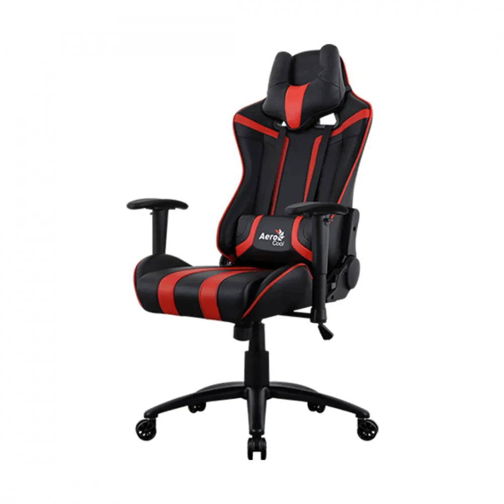 Кресло игровое компьютерное Aerocool AC120 AIR-BR, регул. высоты, подлокотник, 150 кг, Black-Red