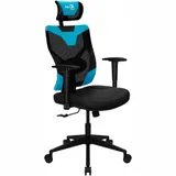 Кресло игровое Aerocool Guardian черный/голубой сиденье черный эко.кожа/сетка крестов. нейлон