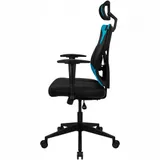 Кресло игровое Aerocool Guardian черный/голубой сиденье черный эко.кожа/сетка крестов. нейлон
