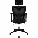 Кресло игровое Aerocool Guardian черный/голубой сиденье черный эко.кожа/сетка крестов. нейлон