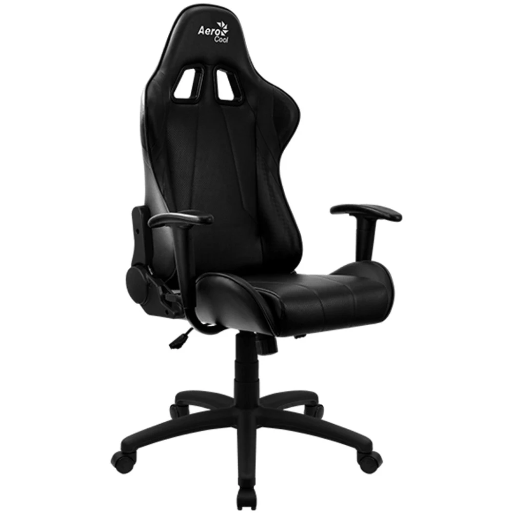 Игровое компьютерное кресло, Aerocool, AC100 AIR B, Чёрный Искусственная кожа PU AIR, 150кг, (Ш)53*(Г)54*(В)121 (131) см,