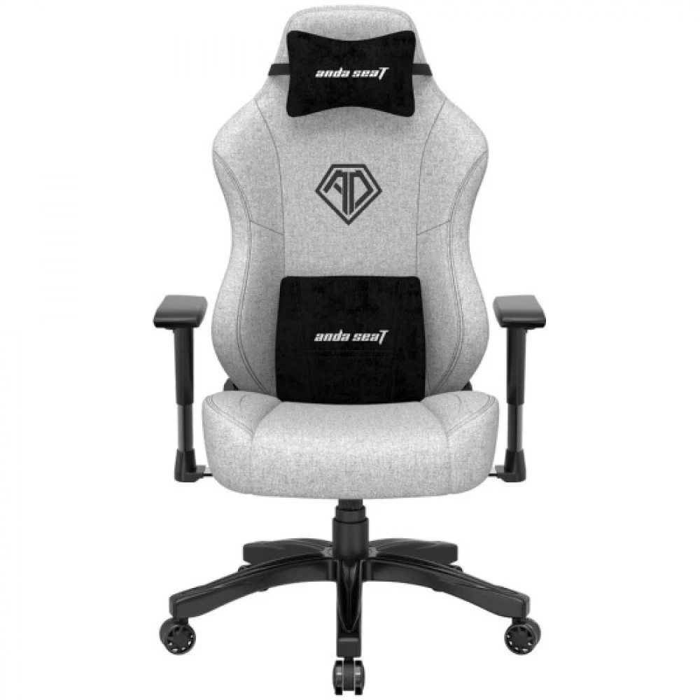 Кресло игровое Anda Seat Phantom 3, цвет серый, размер L (90кг), материал ткань (модель AD18)