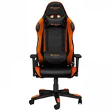 Игровое компьютерное кресло Canyon Deimos CND-SGCH4, Кожа,4D подлокотники, Колеса полиурэтан 60мм,Наклон 150 градус (Черно-Оранжевое)