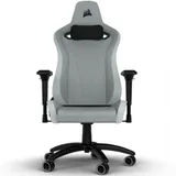 CORSAIR TC200 Leatherette Gaming Chair, Standard Fit - Light Grey/White