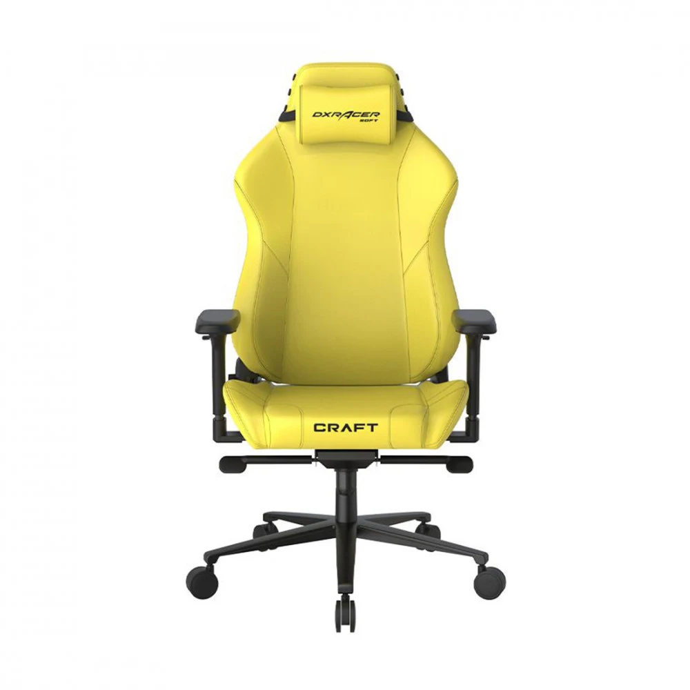 Кресло игровое компьютерное DXRacer CRAFT CRA/H001/Y, регулировка высоты, подлокотник, 115кг, Yellow