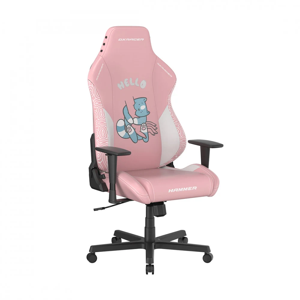 Игровое компьютерное кресло, DX Racer, GC/LHE23LTA/HUMANCAT, Hammer series, Рекомендуемый рост: до 190 см, Рекомендуемый вес: до 115 кг, Эко-кожа, Угол наклона до 135°, 3D подлокотники, Нейлоновая о