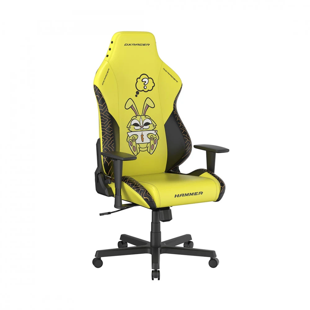 Игровое компьютерное кресло, DX Racer, GC/LHE23LTA/DINORABBIT, Hammer series, Рекомендуемый рост: до 190 см, Рекомендуемый вес: до 115 кг, Эко-кожа, Угол наклона до 135°, 3D подлокотники, Нейлоновая
