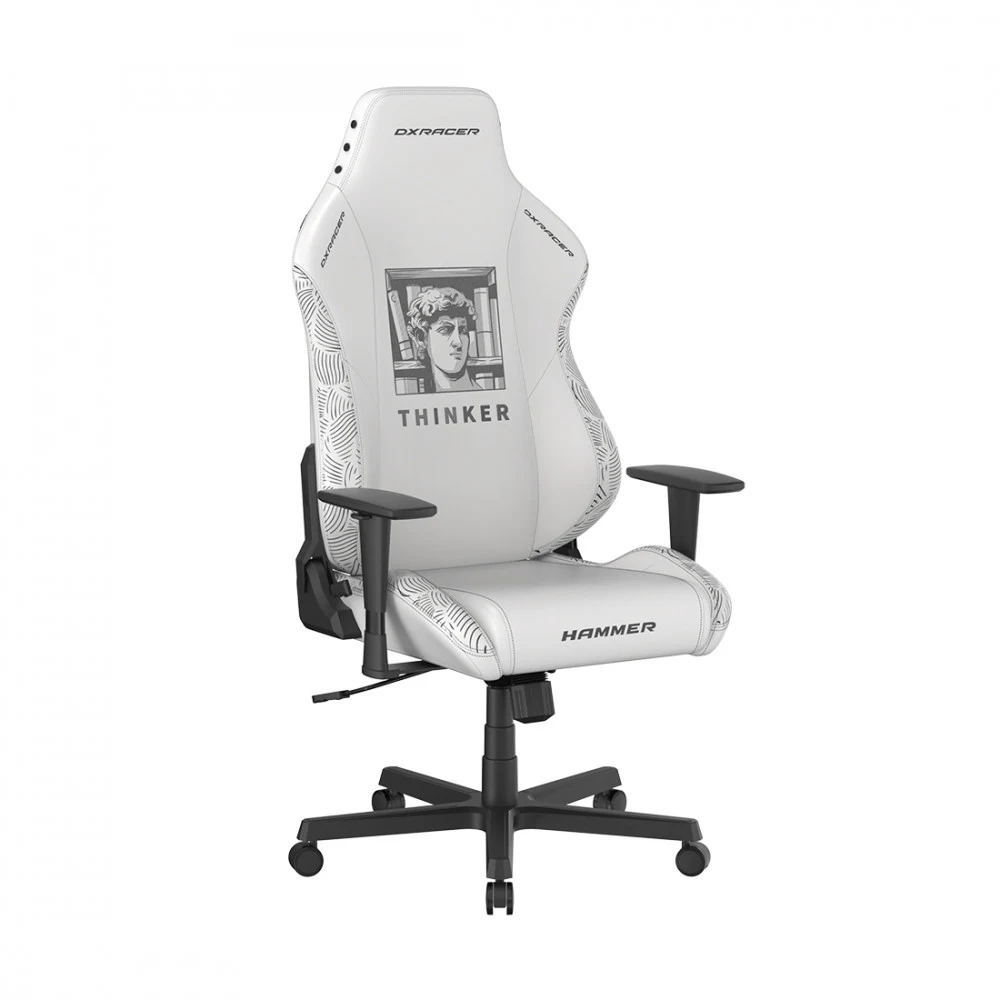 Игровое компьютерное кресло, DX Racer, GC/LHE23LTA/THINKER, Hammer series, Рекомендуемый рост: до 190 см, Рекомендуемый вес: до 115 кг, Эко-кожа, Угол наклона до 135°, 3D подлокотники, Нейлоновая ос