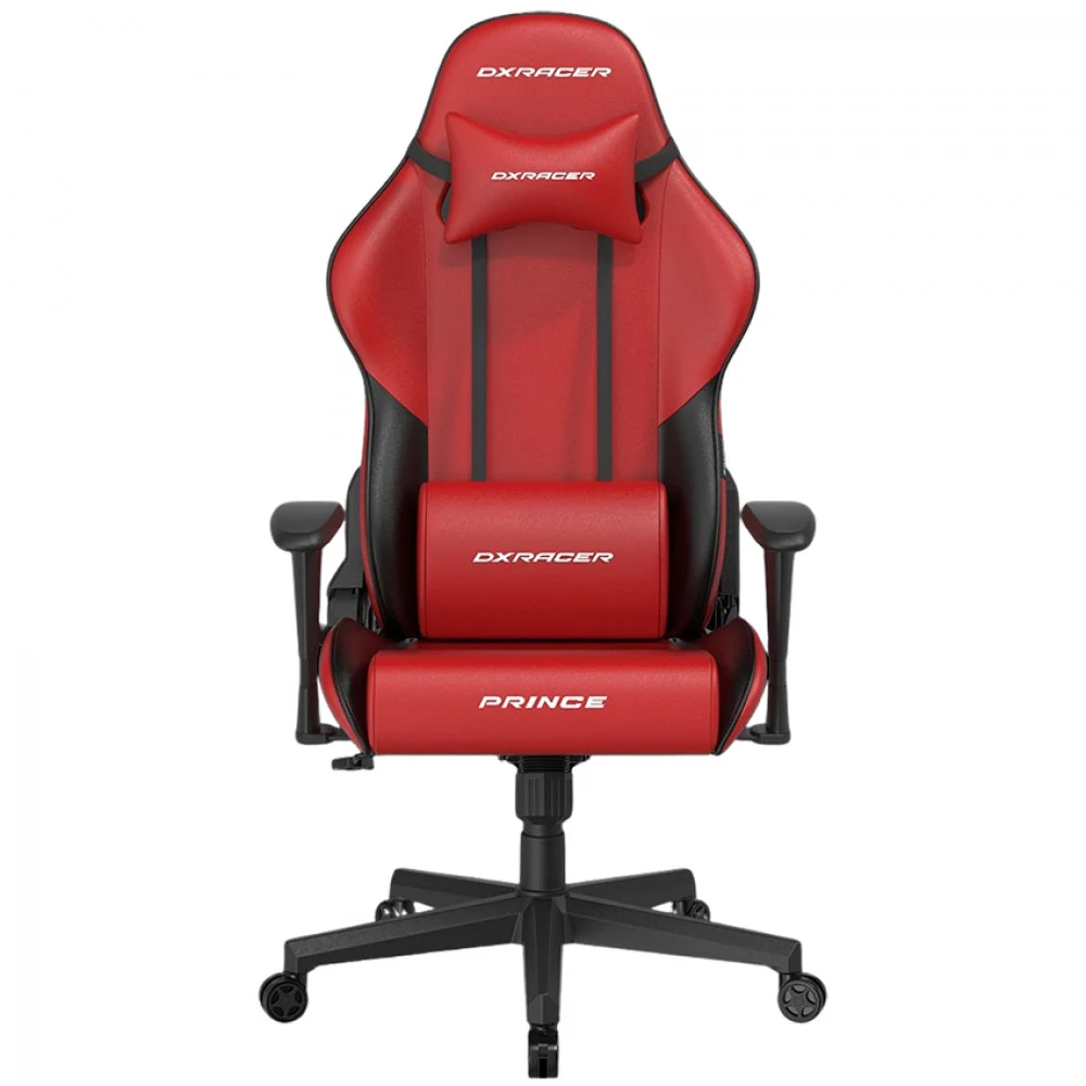 Игровое компьютерное кресло, DX Racer, GC/LPF24LTC/RN, Prince series, Грузоподъемность 90 кг, Эко-кожа и винил PU,PVC, Вид наполнителя: губчатая пена высокой плотности (54 кг/м), Металлическая основ