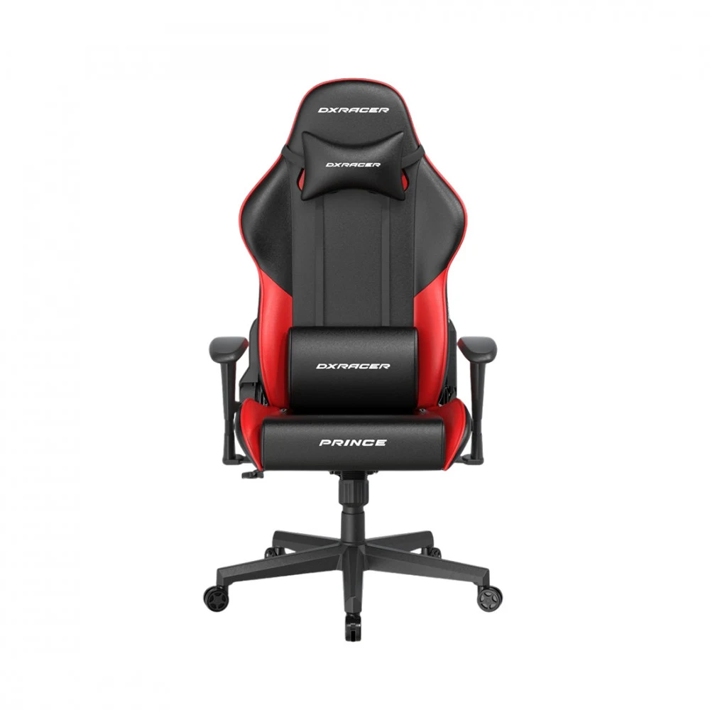 Игровое компьютерное кресло, DX Racer, GC/LPF24LTC/NR, Prince series, Эко-кожа и винил PU,PVC, Вид наполнителя: губчатая пена высокой плотности (54 кг/м), Металлическая основа кресла, Механизм качан