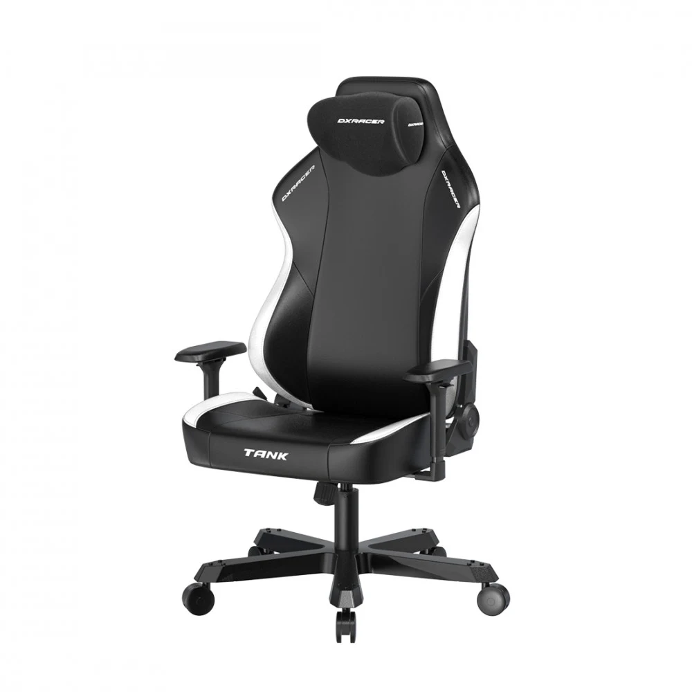 Игровое компьютерное кресло, DX Racer, GC/XXLTK23LTA/NW, Tank series, Грузоподъемность рек/макс: 160 кг, PU экокожа, Вид наполнителя: губчатая пена высокой плотности (54 кг/м), Металлическая основа