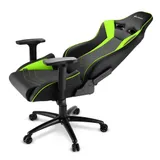 Sharkoon Elbrus 3 Игровое кресло чёрно-зелёное (синтетическая кожа, регулируемый угол наклона, механизм качания)