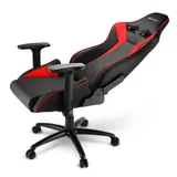 Sharkoon Elbrus 3 Игровое кресло чёрно-красное (синтетическая кожа, регулируемый угол наклона, механизм качания)
