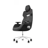 Игровое компьютерное кресло, Thermaltake, ARGENT E700 Storm Black, GGC-ARG-BBLFDL-01, Максимальная нагрузка 150 кг, Натуральная кожа, Основание алюминий и металл, Чёрный