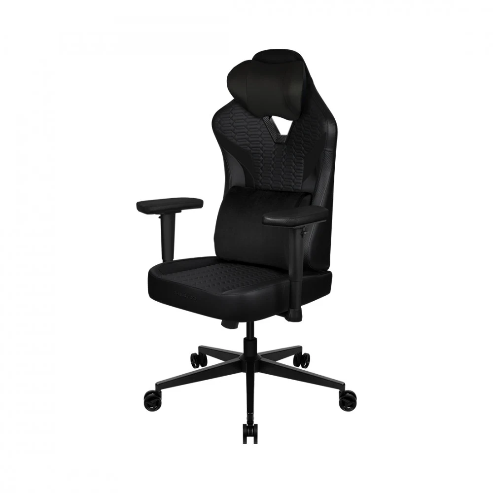 Игровое компьютерное кресло, ThunderX3, EAZE-Racer Black-V2, Тканное покрытие, (Ш)70*(Г)50*(В)129(139) см, Чёрный