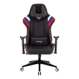 Кресло игровое Бюрократ VIKING 4 AERO белый/синий/красный искусст.кожа/ткань с подголов. крестовина пластик
