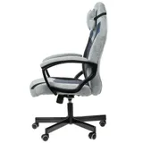 Кресло игровое Zombie VIKING 6 KNIGHT Fabric голубой с подголов. крестовина металл