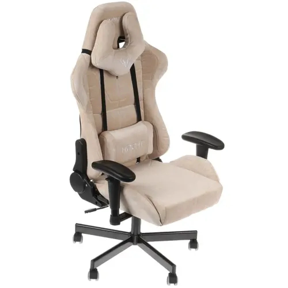 Кресло игровое Бюрократ VIKING KNIGHT Fabric песочный Light-21 с подголов. крестовина металл