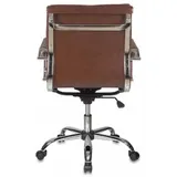 Кресло руководителя Бюрократ CH-993-Low/Brown низкая спинка коричневый искусственная кожа крестовина хром
