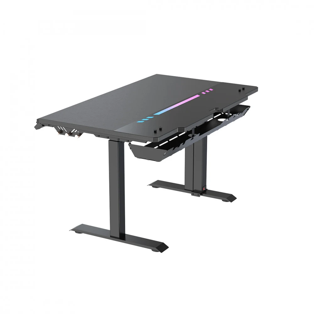 Компьютерный стол, DX Racer, GD/1200TPMDF/N, Tidal series, Размер L - Длина 120см, Материал Сталь, Регулировка высоты 67 - 104см, 2 коробки ( в комплекте столешница+металл основание), 120*75*67 (104